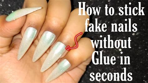 how to stick fake nails without glue|how to make nail polish without glue.